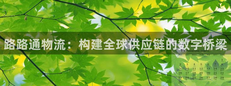 超凡国际下载二维码：路路通物流：构建